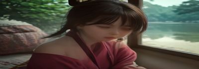 不起眼女主培育法动漫场景，英梨梨金发双马尾在画室作画，暖色调治愈氛围