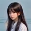 用户夏日浮冰头像，动漫风格女生
